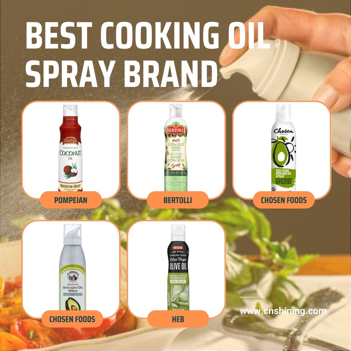 Cooking Oil Spray Aerosol Guide Benefit, Principle, Ingredient, Brand