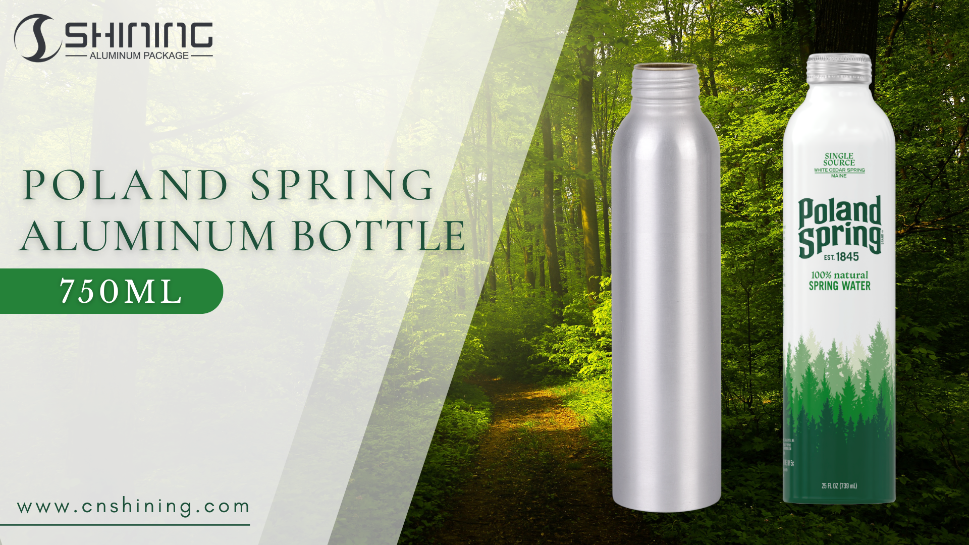 Bouteille en aluminium de printemps de Pologne 750ml